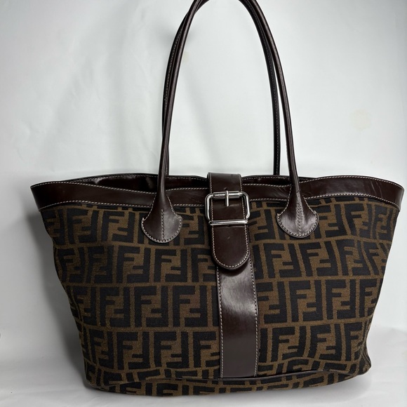 Fendi Handbags - Fendi Brown and Black Tote Bag